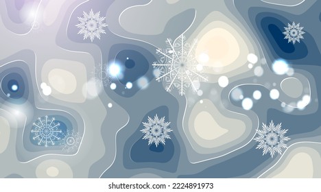 Abstract winter background with snowflakes