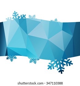 Abstract winter background with snowflakes