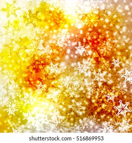 Abstract winter background with snowflakes