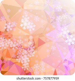 Abstract winter background with snowflakes. Beautiful layout for banners, postcards, covers and other artworks. Copy space. Vector clip art.