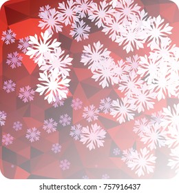 Abstract winter background with snowflakes. Beautiful layout for banners, postcards, covers and other artworks. Copy space. Vector clip art.
