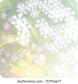 Abstract winter background with snowflakes. Beautiful layout for banners, postcards, covers and other artworks. Copy space. Vector clip art.