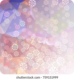 Abstract winter background with snowflakes. Beautiful layout for banners, postcards, covers and other artworks. Copy space. Vector clip art.