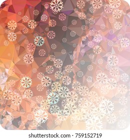 Abstract winter background with snowflakes. Beautiful layout for banners, postcards, covers and other artworks. Copy space. Vector clip art.