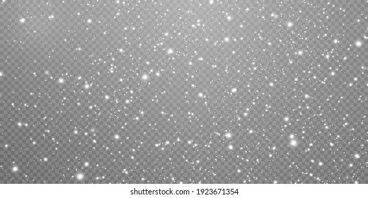 Абстрактный зимний фон из снежинок, развеваемых ветром на белом клетчатом фоне. Белая пыль png.