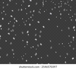 Abstract winter background from snowflakes blown by the wind on a white checkered background. White dust light Png, Vector snow background Png. Snow . Snowfall, blizzard, winter. Falling snowflakes