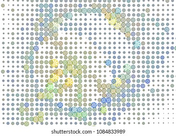 Abstract winter background with snowflakes. Design element for brochure, advertisements, flyer, greetings cards, web and other graphic designer works. Vector clip art.