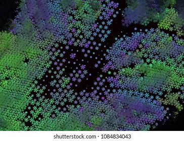 Abstract winter background with snowflakes. Design element for brochure, advertisements, flyer, greetings cards, web and other graphic designer works. Vector clip art.