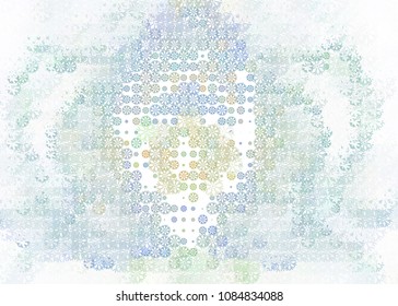 Abstract winter background with snowflakes. Design element for brochure, advertisements, flyer, greetings cards, web and other graphic designer works. Vector clip art.