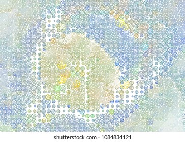 Abstract winter background with snowflakes. Design element for brochure, advertisements, flyer, greetings cards, web and other graphic designer works. Vector clip art.