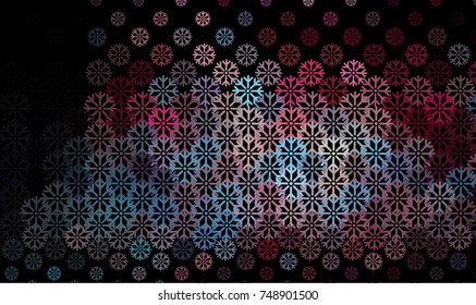 Abstract winter background with snowflakes. Design element for brochure, advertisements, flyer, greetings cards, web and other graphic designer works. Vector clip art.