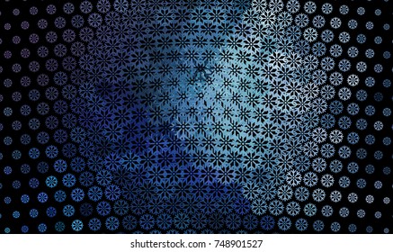 Abstract winter background with snowflakes. Design element for brochure, advertisements, flyer, greetings cards, web and other graphic designer works. Vector clip art.