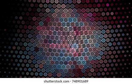 Abstract winter background with snowflakes. Design element for brochure, advertisements, flyer, greetings cards, web and other graphic designer works. Vector clip art.