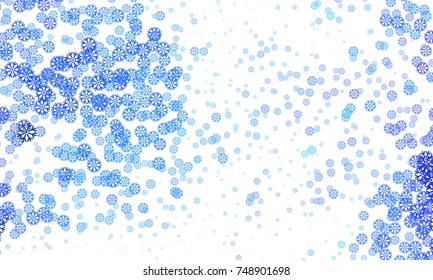Abstract winter background with snowflakes. Design element for brochure, advertisements, flyer, greetings cards, web and other graphic designer works. Vector clip art.