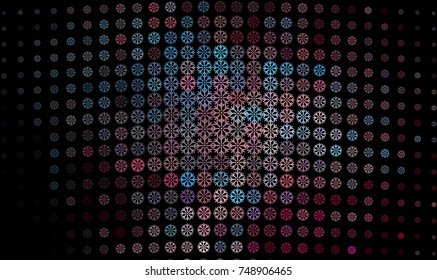 Abstract winter background with snowflakes. Design element for brochure, advertisements, flyer, greetings cards, web and other graphic designer works. Vector clip art.