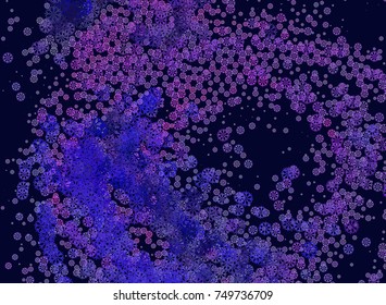Abstract winter background with snowflakes. Design element for brochure, advertisements, flyer, greetings cards, web and other graphic designer works. Vector clip art.