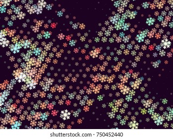 Abstract winter background with snowflakes. Design element for brochure, advertisements, flyer, greetings cards, web and other graphic designer works. Vector clip art.