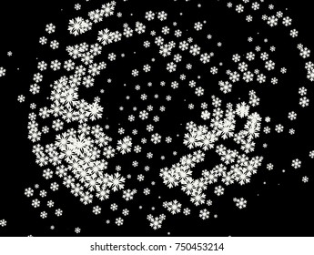 Abstract winter background with snowflakes. Design element for brochure, advertisements, flyer, greetings cards, web and other graphic designer works. Vector clip art.
