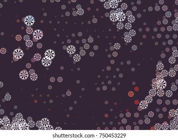 Abstract winter background with snowflakes. Design element for brochure, advertisements, flyer, greetings cards, web and other graphic designer works. Vector clip art.