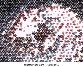 Abstract winter background with snowflakes. Design element for brochure, advertisements, flyer, greetings cards, web and other graphic designer works. Vector clip art.