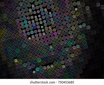 Abstract winter background with snowflakes. Design element for brochure, advertisements, flyer, greetings cards, web and other graphic designer works. Vector clip art.