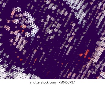 Abstract winter background with snowflakes. Design element for brochure, advertisements, flyer, greetings cards, web and other graphic designer works. Vector clip art.