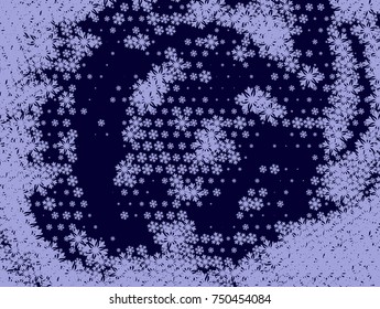 Abstract winter background with snowflakes. Design element for brochure, advertisements, flyer, greetings cards, web and other graphic designer works. Vector clip art.