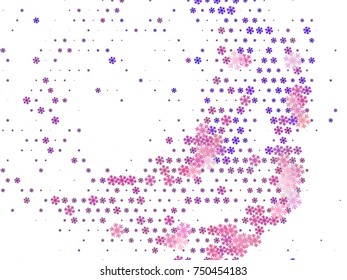 Abstract winter background with snowflakes. Design element for brochure, advertisements, flyer, greetings cards, web and other graphic designer works. Vector clip art.