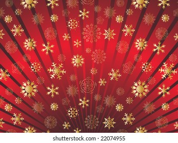 Abstract winter background with snowflakes frame. Vector illustration.