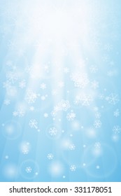 Abstract Winter Background with snowflakes. Marry Christmas and Happy New Year. Vector illustration.
