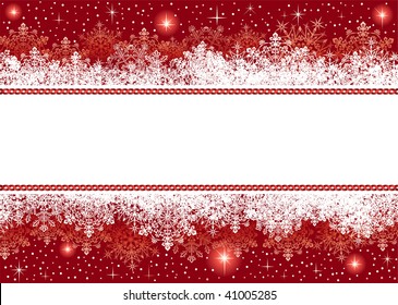 Abstract winter background, with snowflakes and stars, illustration
