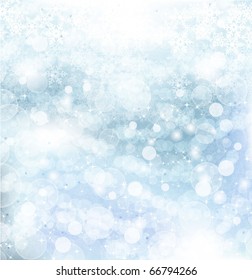 Abstract Winter background.Christmas abstract bokeh. Vector