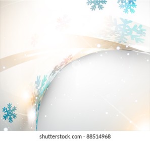 Abstract Winter background.Christmas abstract bokeh. Vector