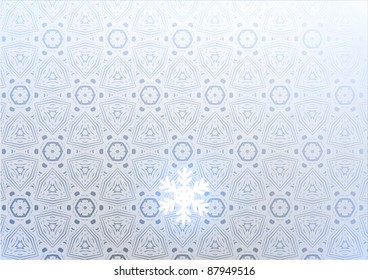 Resumen Fondo invernal. Ornamento abstracto de Navidad. Vector