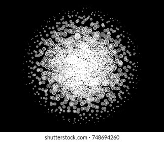 Abstract winter black and white background with snowflakes. Design element for brochure, advertisements, flyer, web and other graphic designer works. Vector clip art.