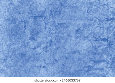 Abstract winter blue watercolor paint background. Extreme weather cold background. Natural scratched, frosted ice texture. Pastel blue color frozen paper texture pattern with space for making graphics