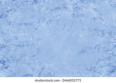 Abstract winter blue watercolor paint background. Extreme weather cold background. Natural scratched, frosted ice texture. Pastel blue color frozen paper texture pattern with space for making graphics