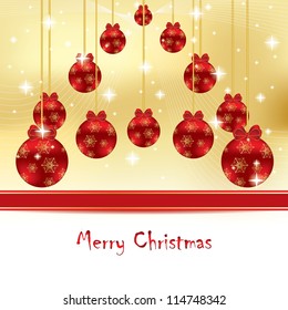Abstract winter Christmas background with ball