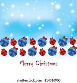 Abstract winter Christmas background with ball