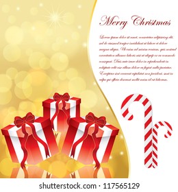 Abstract winter Christmas background with ball