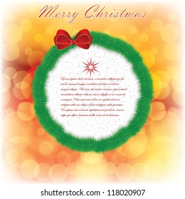 Abstract winter Christmas background with ball