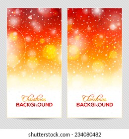 Abstract winter or christmas background, banner or postcard