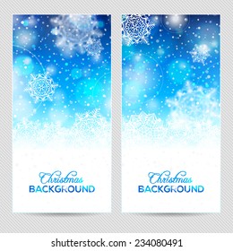 Abstract winter or christmas background, banner or postcard