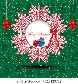 Abstract winter Christmas background with snowflake