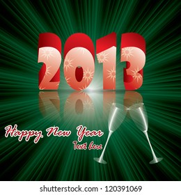 Abstract winter Christmas New Year background green