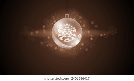 Abstract Winter Christmas Xmas Balls Holiday Decorations Celebration Happy New Year Black Dark Background Wallpaper Vector Design Style