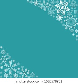 Abstract Winter Design Background with Snowflakes for Christmas and New Year Poster. Vector Illustration EPS10