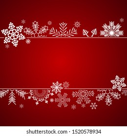 Abstract Winter Design Background with Snowflakes for Christmas and New Year Poster. Vector Illustration EPS10