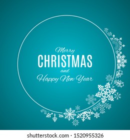 Abstract Winter Design Background with Snowflakes for Christmas and New Year Poster. Vector Illustration EPS10