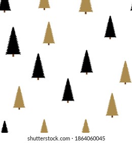 Abstract Winter Design Seamless Pattern Background with Christmas Tree for Christmas and New Year Poster. Vector Illustration EPS10
